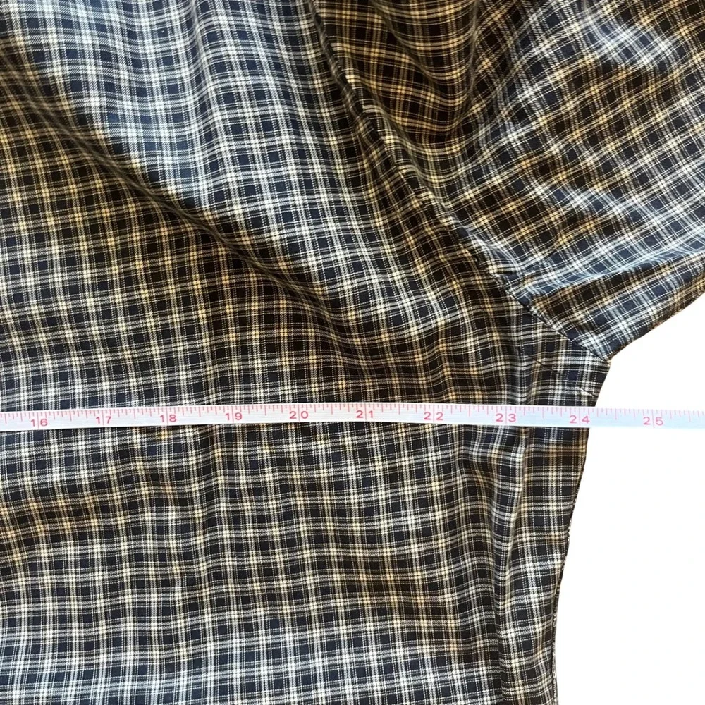 Ralph Lauren Men Classic Fit Plaid Button Down Shirt Navy White Size M Pony Logo
